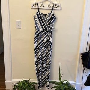 Blue and White Romper